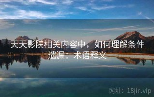天天影院相关内容中，如何理解条件遗漏：术语释义