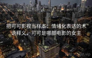 把可可影视当样本：情绪化表达的术语释义，可可是哪部电影的女主