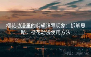 樱花动漫里的剪辑误导现象：拆解思路，樱花动漫使用方法