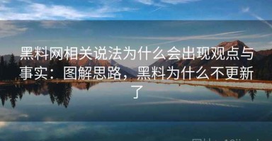 黑料网相关说法为什么会出现观点与事实：图解思路，黑料为什么不更新了