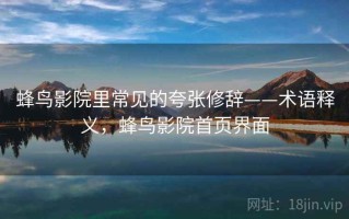 蜂鸟影院里常见的夸张修辞——术语释义，蜂鸟影院首页界面