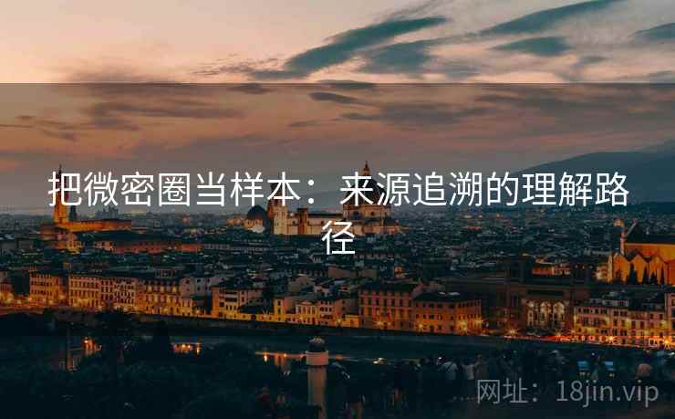 把微密圈当样本:来源追溯的理解路径 把微密圈当样本:来源追溯的理解路径